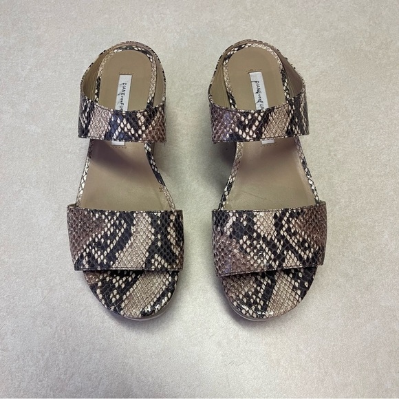 Diane Von Furstenberg Snake Print Sandals - Picture 3 of 9